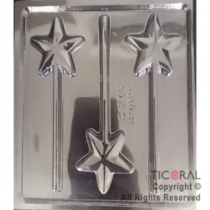 MOLDE PLACA 00C315 CHUPETIN ESTRELLA 160X160MM APROX TRANSPARENTE x 10